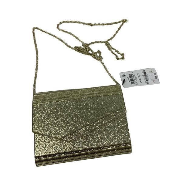 INC Maria gold envelope clutch handbag - Picture 1 of 6